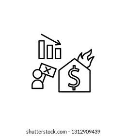 complexity crisis disorder icon. Element of social problem and refugee icon