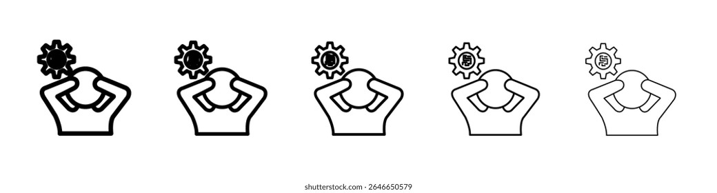 Complexity icon flat simple outline logo