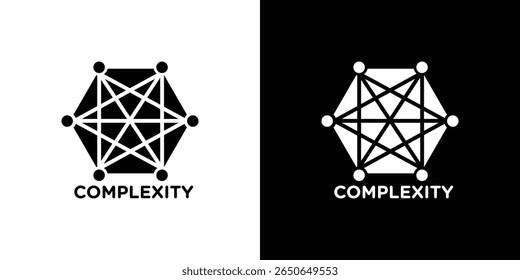 Complexity icon Isolated flat vector in outline