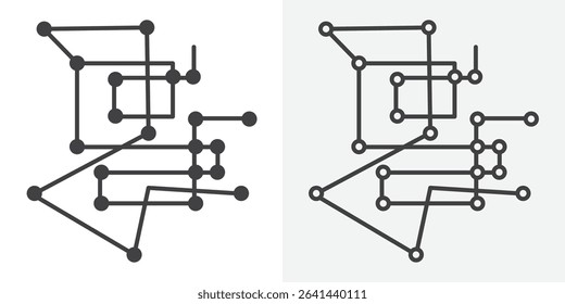 Complexity icon Line graphics illustration