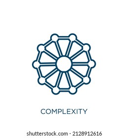 Complexity Icon. Thin Linear Complexity Outline Icon Isolated On White Background. Line Vector Complexity Sign, Symbol For Web And Mobile