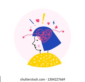 The complexity of love, creative concept illustration.
