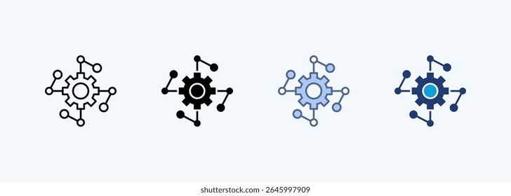 Ilustração do vetor de ícone de vários estilos de complexidade