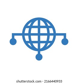 Complexity, network, big data icon. Blue color design.