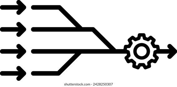 complexity reduction icon vector improve process