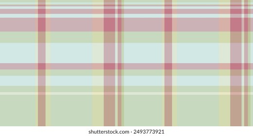 Complexity textile pattern plaid, crossed seamless tartan background. Geometric check vector fabric texture in light and pastel colors palette.