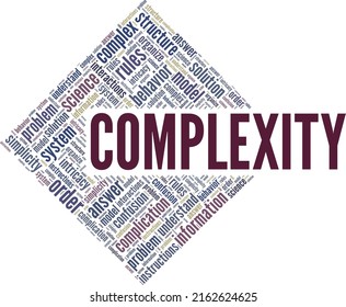 Complexity word cloud conceptual design isolated on white background.