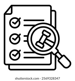 Compliance Audit Icon Element For Design