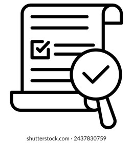Compliance Audit icon line vector illustration