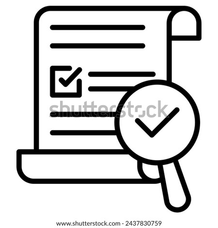Compliance Audit icon line vector illustration