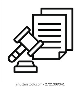 Ícone de Auditoria de Conformidade. Ilustração de contorno de vetor simples.