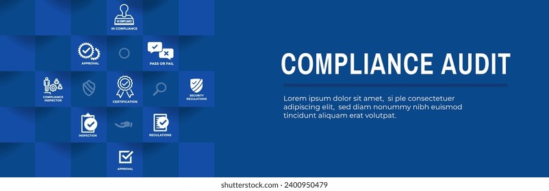 Compliance Audit Web Header Banner w Approved icons