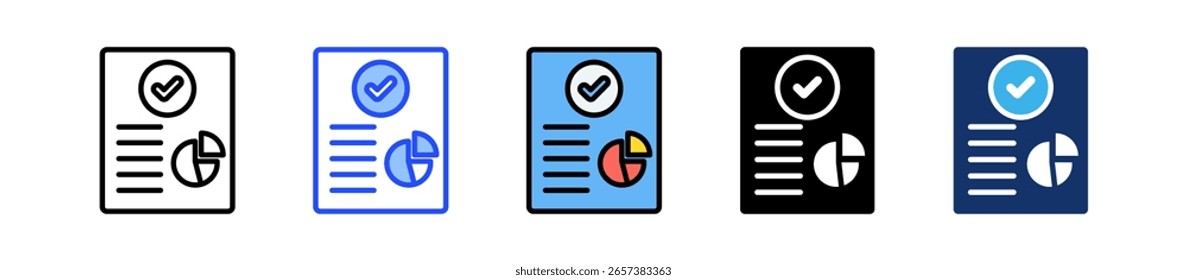 Colección De Iconos De Verificación De Conformidad Con Múltiples Estilos