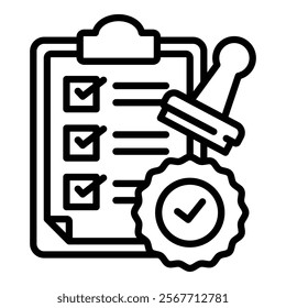Compliance Check Icon Element For Design