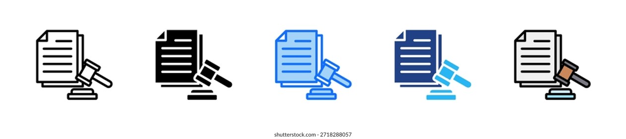Icono de verificación de conformidad establecido Colección de estilos múltiples