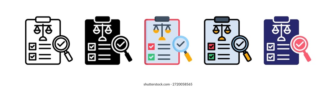 Verificación De Conformidad Icono De Estilo Múltiple Colección..