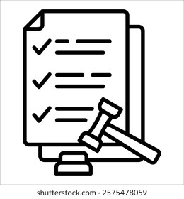 Compliance Checklist Icon Element For Design