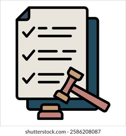 Compliance Checklist Icon Element For Design