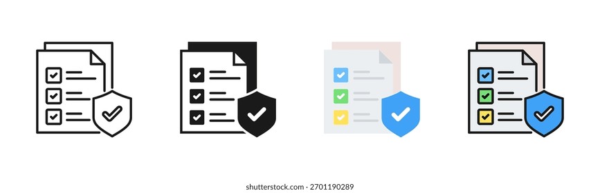 Compliance Checklist Icon Pack In Multiple Styles