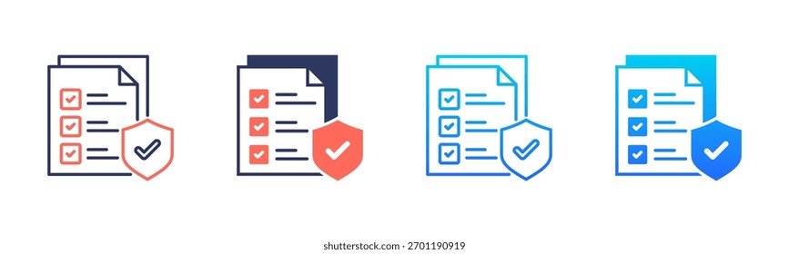 Compliance Checklist Icon Pack In Multiple Styles