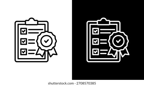 Compliance Checklist With Icon Set Design