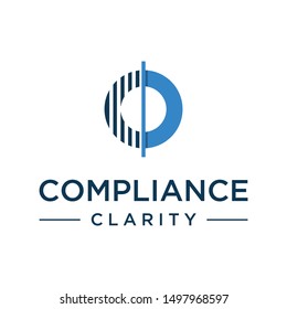 Compliance Clarity Modern C Logo Concept