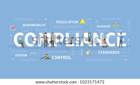 Compliance concept illustration. Idea of responsibility, standarts and control.