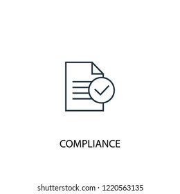 compliance concept line icon. Simple element illustration. compliance concept outline symbol design. Can be used for web and mobile UI/UX