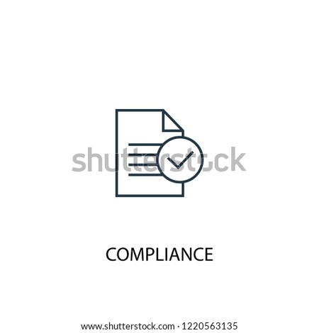 compliance concept line icon. Simple element illustration. compliance concept outline symbol design. Can be used for web and mobile UI/UX