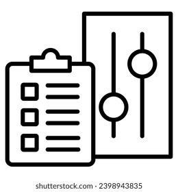 Compliance Controls Icon line vector illustration