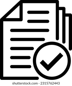Compliance document icon, approve vector