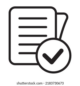 Icono de documento de cumplimiento en estilo plano. Ilustración vectorial de proceso aprobada sobre fondo aislado blanco. Concepto de negocio de marca de verificación.