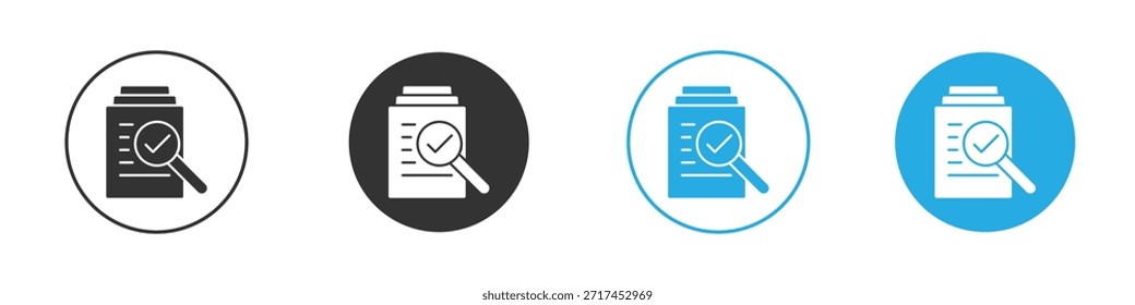 Compliance document icon of a flat style vector