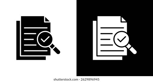 Compliance document icon in solid flat trendy design style.