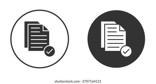 Ícone do documento de conformidade para design de site, logotipo para web e apps.