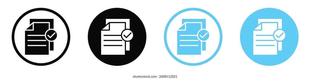 Compliance document icons design. vector icons for ui designs