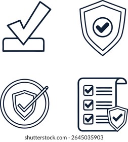 Conjunto de iconos editables de conformidad para empresas