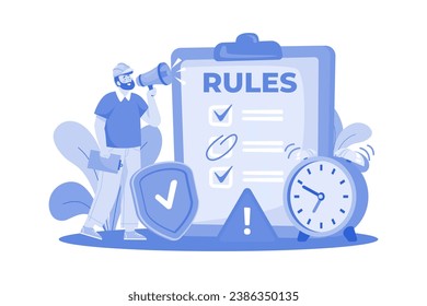 Compliance Engineer Illustration concept on white background