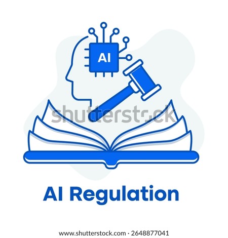 Compliance and Ethics AI Icon, Regulated Machine Learning