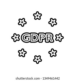 Compliance, gdpr icon. Element of General data project for mobile concept and web apps icon. Glyph, flat icon for website design and development, app development