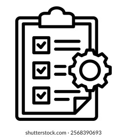 Compliance Gear Icon Element For Design