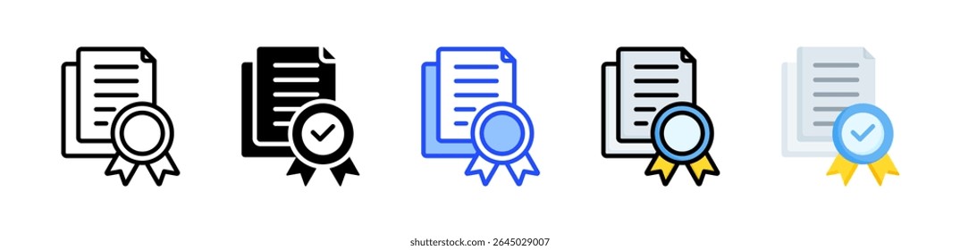 Compliance Icon Collection With Multiple Styles