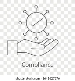 Compliance icon concept. Creative idea design. Flat vector illustration for template, brochure or presentation.