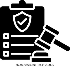 Compliance Icon Glyph Vector Illustration
