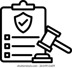 Compliance Icon Line Vector Illustration