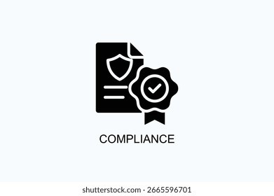 Icono De Conformidad O Ilustración vectorial Aislada De Logotipo