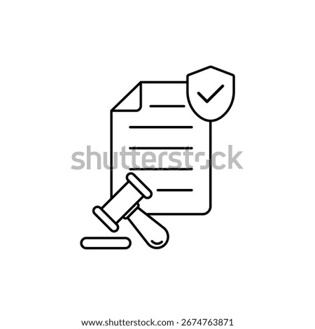 compliance icon outline editable stroke line drawing eps