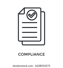 Compliance Icon Outline Style. Vector Illustration For Graphic Design