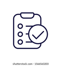 In Compliance Icon with paper, checks and list