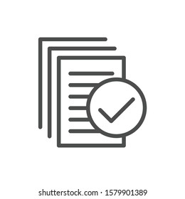 In Compliance Icon with paper, checks and list